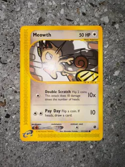 Pokemon TCG Cards Meowth 121/165 Expedition NM - Image 3