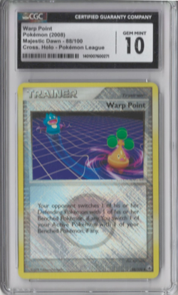 Warp Point Majestic Dawn Cross Holo Pokemon League 88/100 (2008) - Image 1
