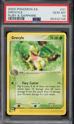 2003 Pokemon EX Dragon Grovyle #31 PSA 10 Gem Mint - PSA Mislabel Error - Image 1