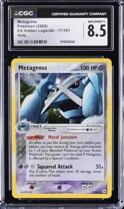 2004 POKEMON EX HIDDEN LEGENDS HOLO #11 METAGROSS CGC 8.5 - Image 1