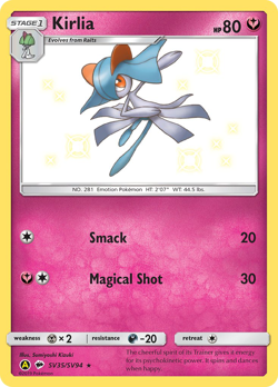 Kirlia SV35/SV94 Shiny Rare Hidden Fates Shiny Vault Pokemon Holo NM/M - Image 1