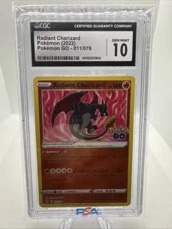 Radiant Charizard Pokemon 2022 Pokemon Go Holo CGC 10 - Image 1