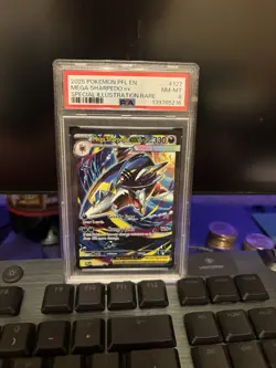 2025 Pokemon Phantasmal Flames #127 FA Mega Sharpedo ex SIR PSA 8 - Image 1
