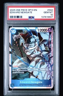 2025 ONE PIECE OP13-CARRYING ON HIS WILL #042 EDWARD NEWGATE PSA 10 - Image 1