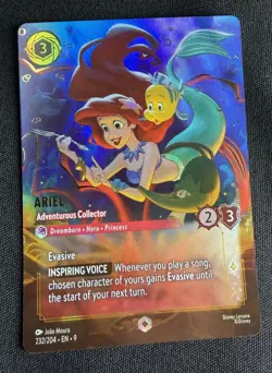 Ariel - Adventurous Collector Enchanted 232/204 Disney Lorcana Fabled Holo - Image 2