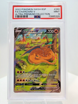 Pokemon SWSH260 Charizard V PSA 9 - Ultra Premium Collection - Image 1
