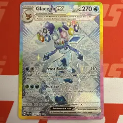 Pokemon Prismatic Evolutions Glaceon EX 150/131 Special Illustration Rare LP - Image 1