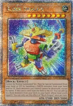Yugioh! LP Block Dragon - RA04-EN268 - Quarter Century Secret Rare - 1st Edition - Image 1