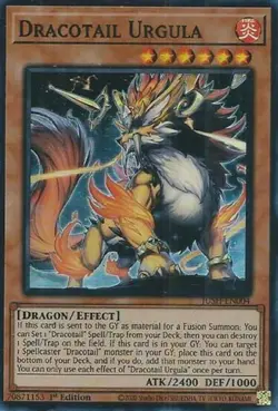 Yugioh! Dracotail Urgula - JUSH-EN004 - Super Rare - 1st Edition Near Mint, Engl - Image 1