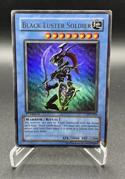 Black Luster Soldier SYE-024 Ultra Rare 1st Edition Starter Deck Yugi Yugioh- HP - Image 1