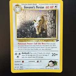 Giovanni's Persian 8/132 Gym Challenge Holo Pokemon WOTC MP / LP - Image 1