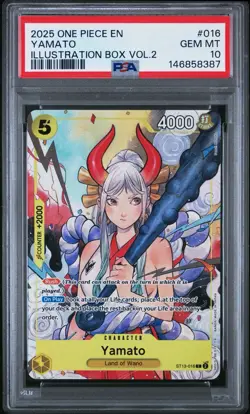 2025 ONE PIECE PROMOS #016 YAMATO ILLUSTRATION BOX VOL.2 PSA 10 - Image 1