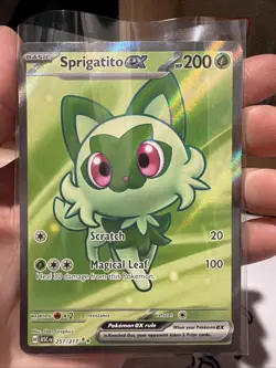 Pokemon TCG Sprigatito EX Full Art Card 251/217 Ascended Heroes Ultra Rare NM - Image 1