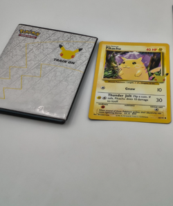 Pokemon PIKACHU Train On Binder With Pikachu 58/102 Jumbo Card - Image 1