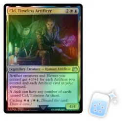 FOIL CID, TIMELESS ARTIFICER (420) Final Fantasy FIN Magic MTG MINT CARD - Image 1
