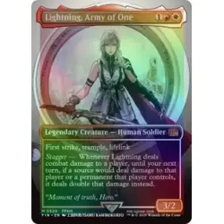 FOIL LIGHTNING, ARMY OF ONE (BORDERLESS) (320) Final Fantasy FIN Magic MTG CARD - Image 1