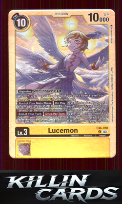 Lucemon EX6-018 R Digimon Card Game Rare Infernal Ascension Card NM - Image 1