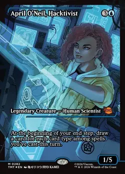 April O'Neil, Hacktivist (0282) x1 1x FOIL Showcase TMT TMNT NM MTG - Image 1