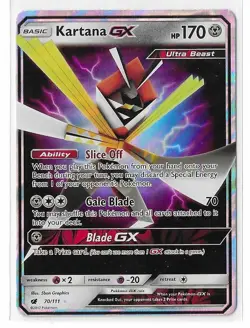 Kartana GX 70/111 Crimson Invasion Sun & Moon Holo Card Pokemon TCG Card NM - Image 1