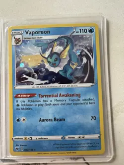 Vaporeon [ HD SWIRL ] - 030/185 - Cosmos Holo - Vivid Voltage Promo - Pokemon NM - Image 3