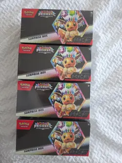 Lot of 4 - Pokemon Prismatic Evolutions Surprise Box New Factory Sealed - Image 2