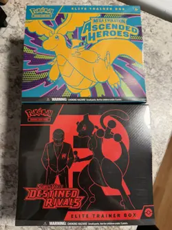 *NEW* Pokemon Ascended Heroes & Destined Rivals ETB Factory Sealed 2 Box Lot - Image 1