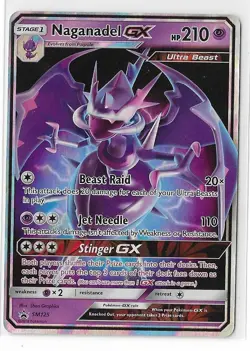 Naganadel GX SM125 Black Star Promo Holo Sun & Moon S&M Pokemon TCG Card NM - Image 1