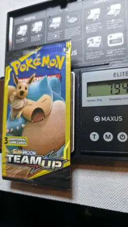 🔥💥 HEAVY 7.94 g Pokemon Team Up Booster Pack 💥🔥 Snorlax Art ⚡ RARE PULLU!🔥 - Image 2