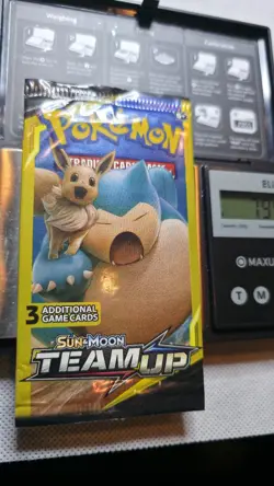 🔥💥 HEAVY 7.94 g Pokemon Team Up Booster Pack 💥🔥 Snorlax Art ⚡ RARE PULLU!🔥 - Image 3