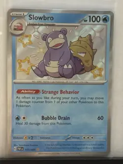 Pokemon TCG Slowbro SV: Paldean Fates 117/091 Shiny Rare Holo 100HP Ability - Image 1