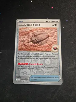 Antique Dome Fossil 152/165 Common 151 Pokemon Reverse Holo NM - Image 1