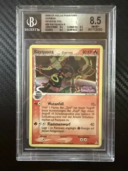 2006 Pokemon EX Holon Phantoms 26/110 Rayquaza Reverse Holo Deutsch BGS 8.5 - Image 1