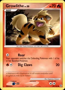 Growlithe 89/132 - Pokemon Secret Wonders - LP - Image 1