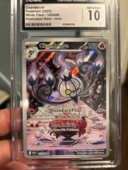 Pokemon TCG Chandelure Illustration Rare Holo Sv: White Flare 103/086 CGC 10 - Image 1