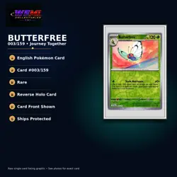 Pokemon Journey Together Butterfree 003/159 Reverse Holo English TCG NM - Image 1