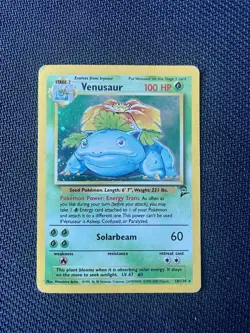 Pokemon TCG Venusaur Base Set 2 18/130 Holo Unlimited Holo Rare Lp - Image 1
