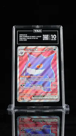 2024 Pokemon Gengar ex 193/162 Temporal Forces Ultra Rare Holo TAG 10 GEM MINT - Image 1