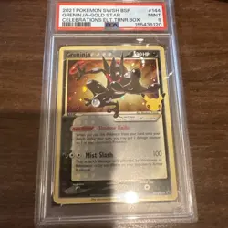 Pokemon Greninja SWSH144 Gold Star Promo Celebrations Elite Trainer Box PSA 9 - Image 1