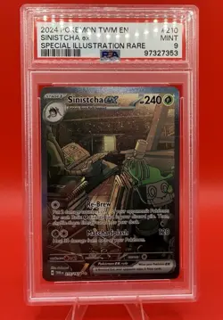 Sinistcha ex 210/167 PSA 9 MINT Sv06 Twilight Masquerade SIR Pokemon TCG - Image 1