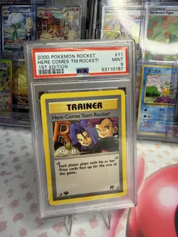 POKEMON HERE COMES TEAM ROCKET 71/82 1ST EDITION 2000 TEAM ROCKET PSA 9 MINT - Image 1