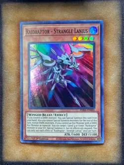 Yugioh Raidraptor - Strangle Lanius PHRA-EN005 Super Rare 1st Ed NM - Image 1