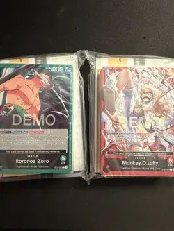 SET OF 2 ONE PIECE DEMO DECK 2026 ZORO AND LUFFY NEW AND SEALED - Image 1