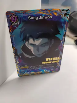 Union Arena Solo Leveling Sung Jinwoo Release Event WINNER SLG-1-019 English - Image 3