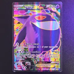 Gengar EX Full Art Ultra Rare Holo 114/119 XY Phantom Forces Pokemon Card 2014 - Image 1