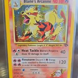 Blaine's Arcanine 1/132 – Holo – Gym Challenge – Pokemon TCG Card - 1 of 2 - Image 1