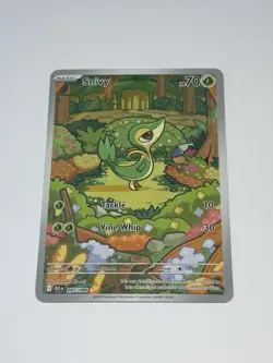 Snivy 087/086 Illustration Rare Pokemon Card TCG SV Black Bolt Holo NM/M - Image 1