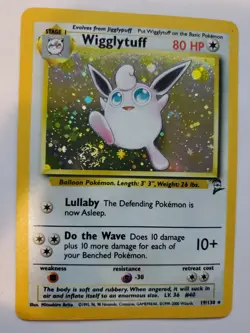 Wigglytuff Base Set 2 Holo Pokemon Card Jungle Fossil NM + U - Image 1