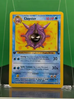 Cloyster 32/62 1st Edition Fossil Set Uncommon 1999 English Pokemon Card WoTC - Image 1