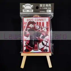 Gundam - MS-06 Red Zaku Foil Card Sleeves 67mmX92mm 60ct Standard Size - Image 1