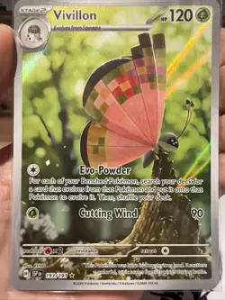 Pokemon TCG Vivillon Full Art Illustration Rare Surging Sparks Holo Card 193/191 - Image 1